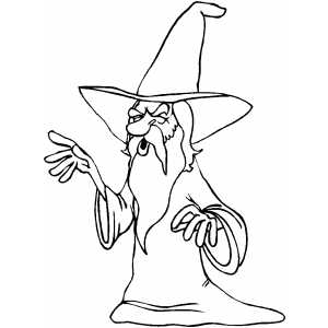 Screaming Wizard coloring page