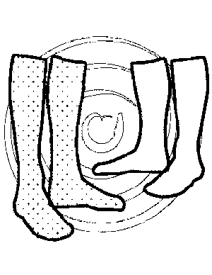 Standing Socks coloring page