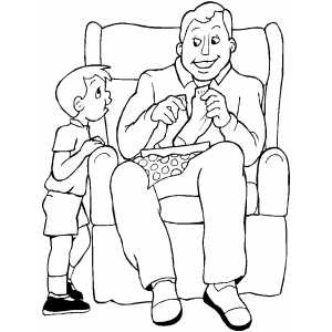 Gift To Dad coloring page