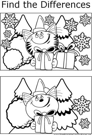 FTD Christmas Cat coloring page