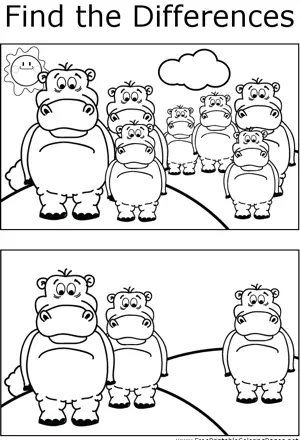 FTD Hippos coloring page
