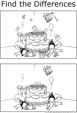 FTD Kids with Birthday Cake coloring page