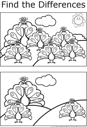 FTD Peacocks coloring page