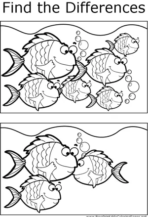 FTD School of Fish coloring page