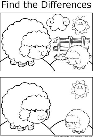 FTD Sheep on Hill coloring page