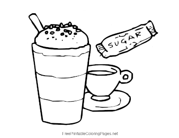 Blended Coffee And Espresso coloring page