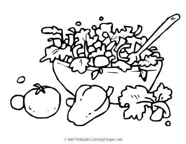 Bowl Of Salad coloring page