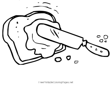 Buttered Toast coloring page