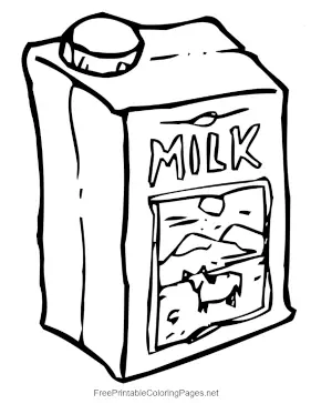 Carton Of Milk coloring page