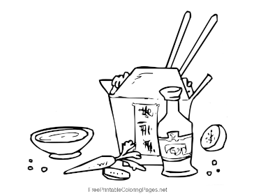 Chinese Takeout coloring page