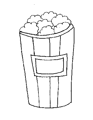 Popcorn Coloring Page