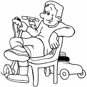 Gardener Resting coloring page