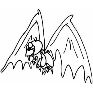Flying Bat coloring page
