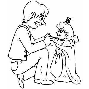 Putting On Costume coloring page