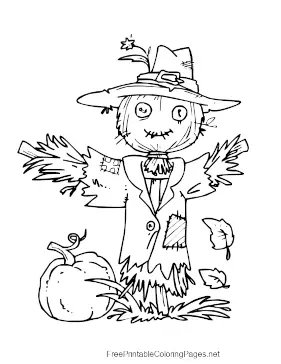 Scarecrow_And_Pumpkin coloring page