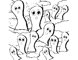 Spooky Ghosts coloring page