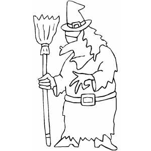 Witch In Hat coloring page