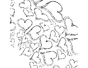 Heart Trail Coloring Page