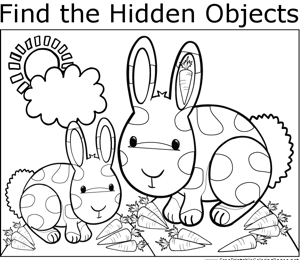 Bunnies coloring page
