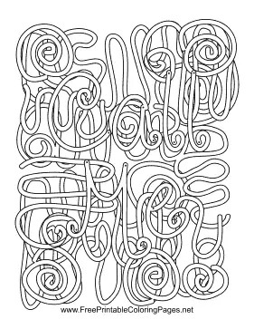 Call Me Hidden Word coloring page