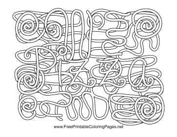 Pizza Hidden Word coloring page
