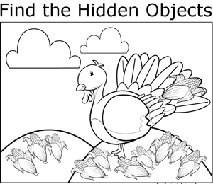 Turkey coloring page