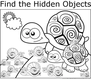 Turtles and Snails coloring page