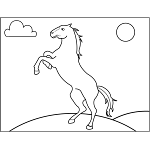 Angry Horse coloring page