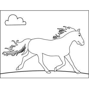 Grumpy Horse coloring page