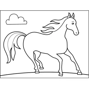 Horse Shying coloring page