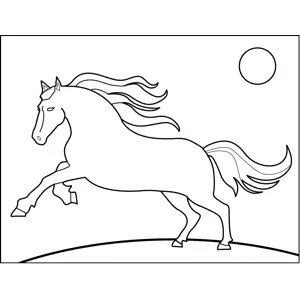 Kicking Horse coloring page