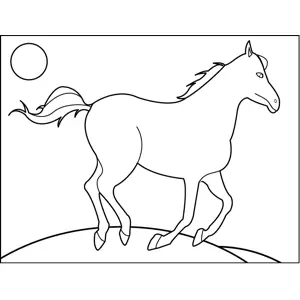 Sad Horse coloring page