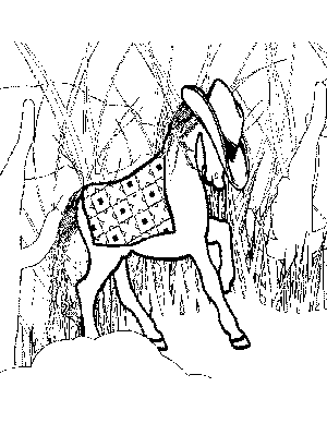 Western Pony Coloring Page