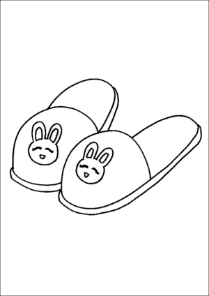 Bunny Slippers coloring page