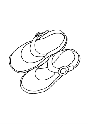 Girls Shoes coloring page