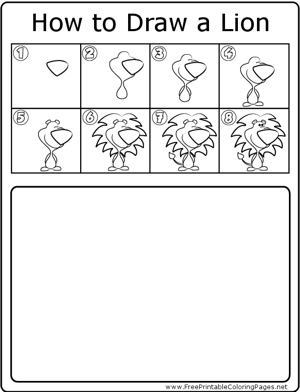How to Draw Proud Lion coloring page
