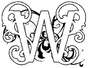 Illuminated-W Coloring Page