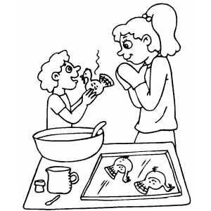Baking Turkey Cookies coloring page