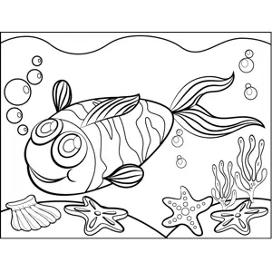 Diving Fish coloring page