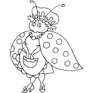 Ladybug Coloring on Www Freeprintablecoloringpages Net Sampl    Dressed Ladybug Png