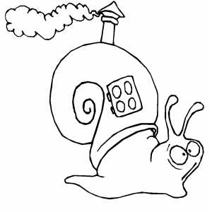 Snail House coloring page