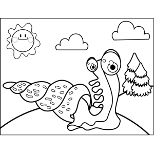 Snail with Spotted Shell coloring page