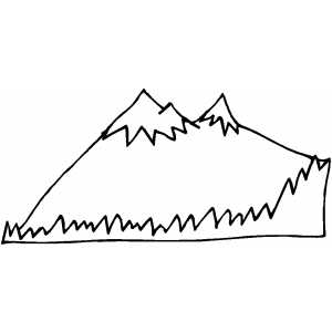 Mountains coloring page