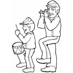 Fife And Drummer coloring page