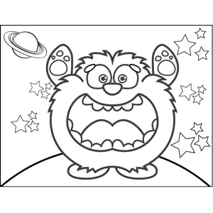 Bear Monster coloring page