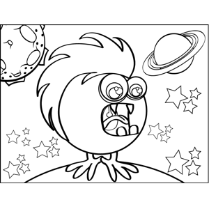 Chicken Monster coloring page