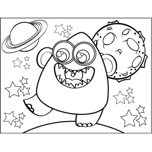 Dancing Monster coloring page