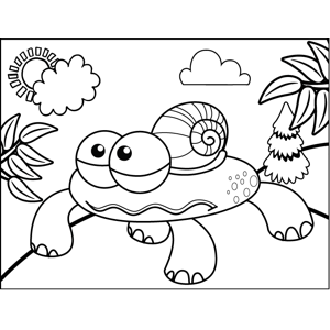 Snail Monster coloring page