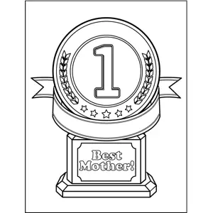 Best Mother Trophy coloring page