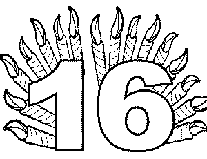16 Candles coloring page